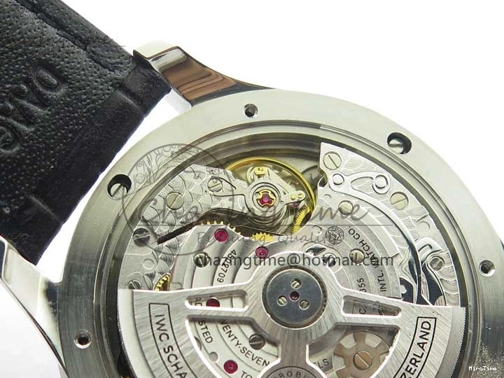 MIROTIME 0410 Elegant Portuguese IW371615 ZF 1:1 Best Edition SS Green Dial on Black Leather Strap A96355 V 7081